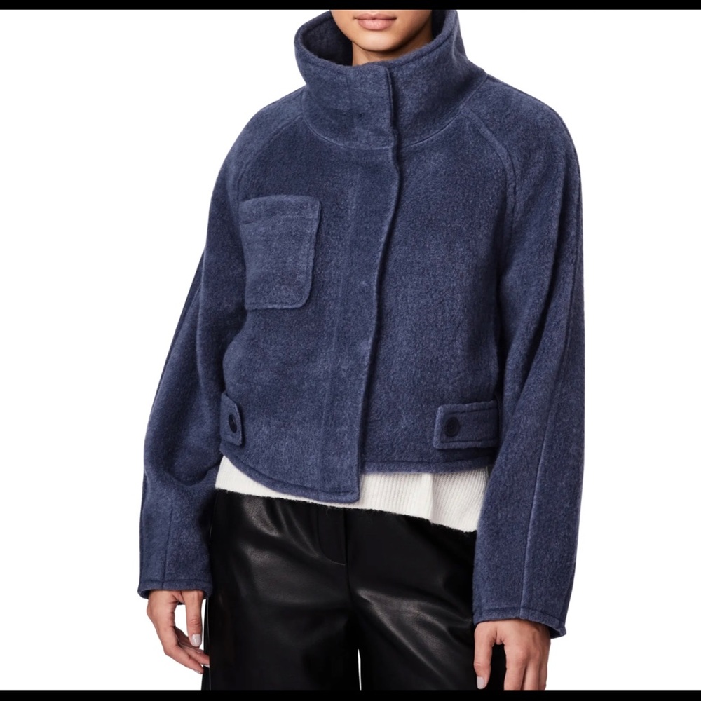 NWT BERNIE City Girl Asymmetric Jacket In Slate Blue